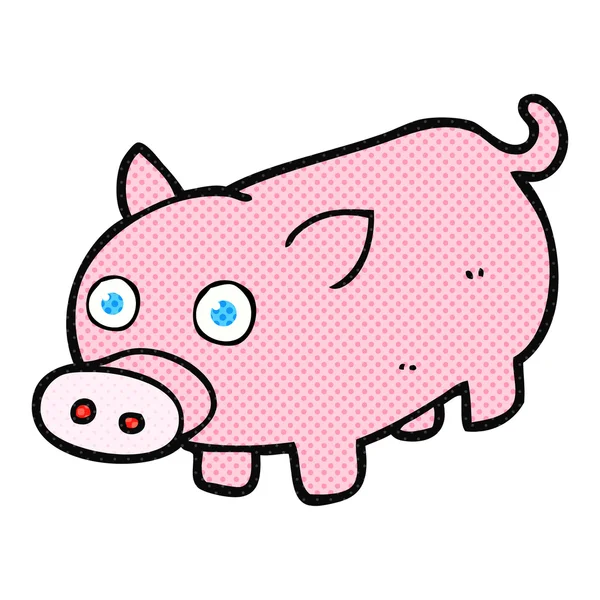 Freehand cartoon piglet — Stock Vector