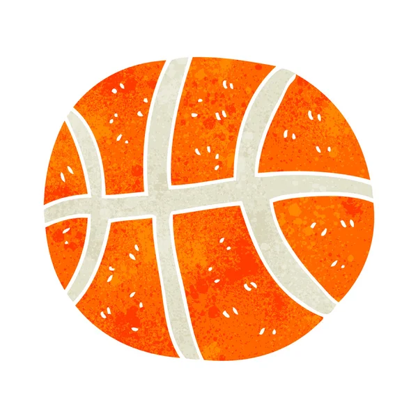 Retro kreslený basketbal — Stockový vektor