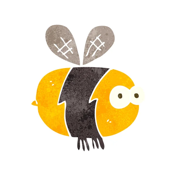 Abeille de dessin animé rétro — Image vectorielle