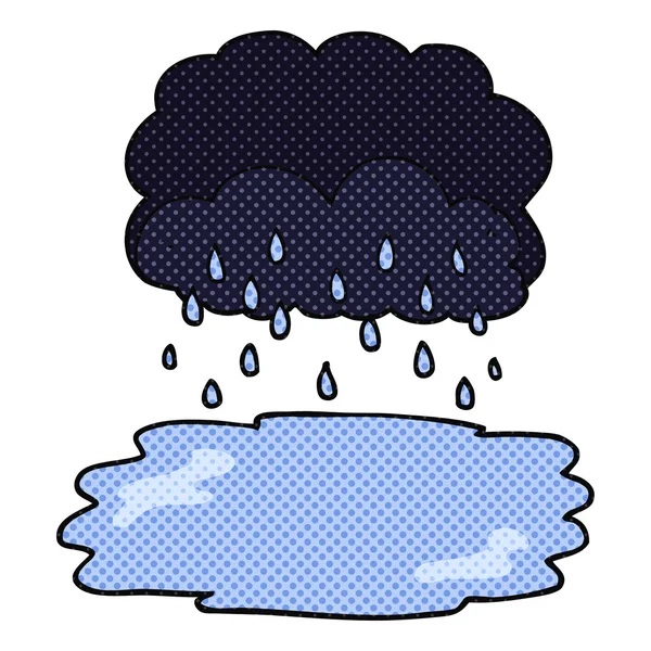 Awan hujan kartun - Stok Vektor