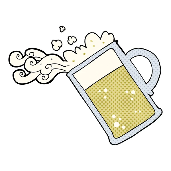 Cartoon bier gieten — Stockvector