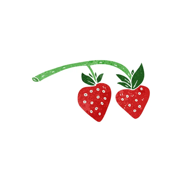 Retro cartoon strawberries — Stock Vector
