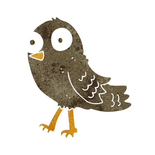 Pájaro de dibujos animados retro — Vector de stock