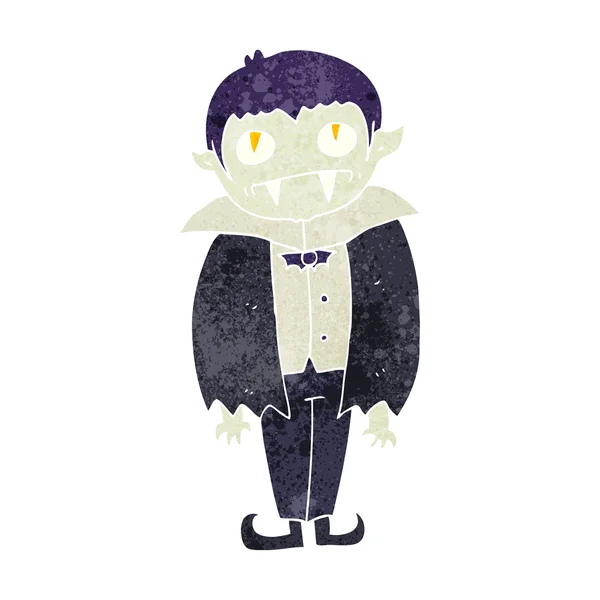 Retro desenho animado vampiro menino — Vetor de Stock