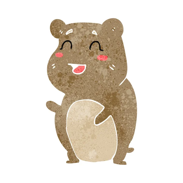 Retro cartoon cute hamster — Stock Vector