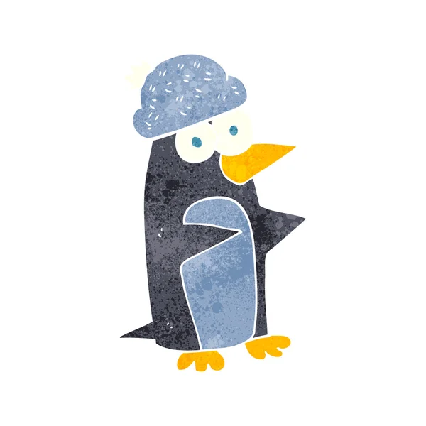 Retro Cartoon Pinguin — Stockvektor