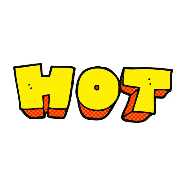 Cartoon word hot — Stock Vector