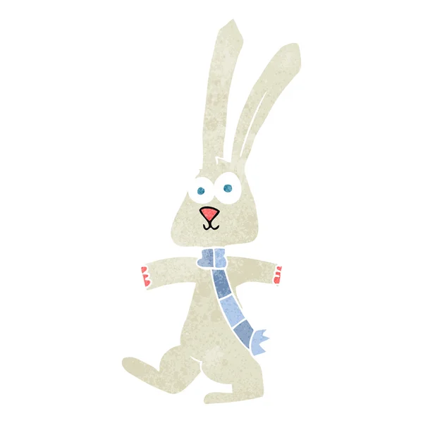 Retro cartoon rabbit — Stock Vector