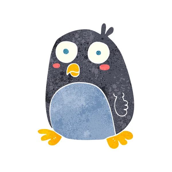 Retro cartoon pinguïn — Stockvector