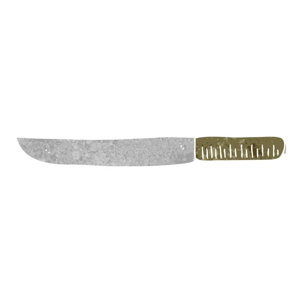 Cuchillo de mantequilla de dibujos animados retro — Vector de stock