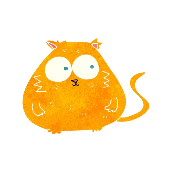Ретро-толстый кот — стоковый вектор
