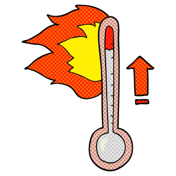 Kreslený stoupá teplota — Stockový vektor