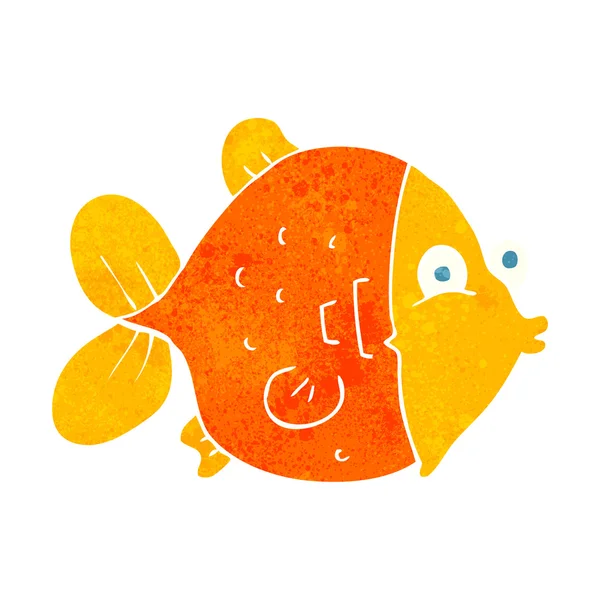 Retro cartoon funny fish — Stock Vector