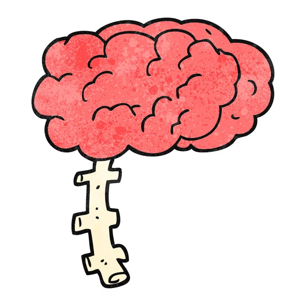 Retro karikatür beyin — Stok Vektör