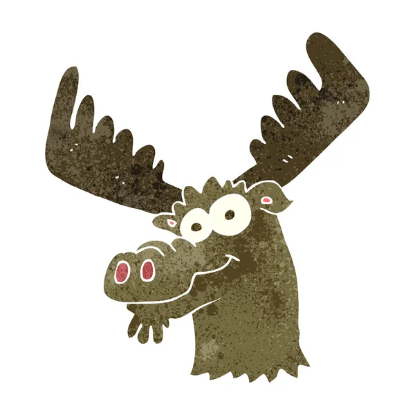 Retro cartoon moose — Stock Vector