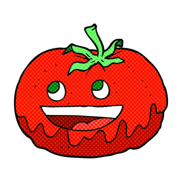 Comic book style cartoon tomato — Stock Vector