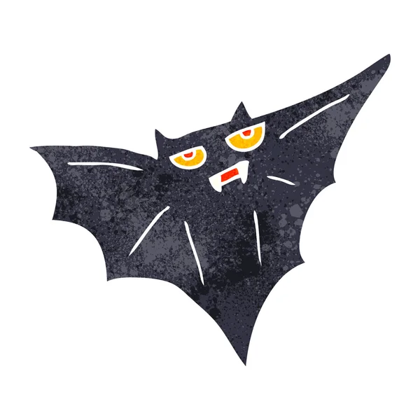 Retro cartoon halloween bat — Stockvector