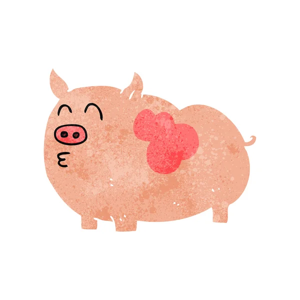 Retro kreskówka świnia — Wektor stockowy