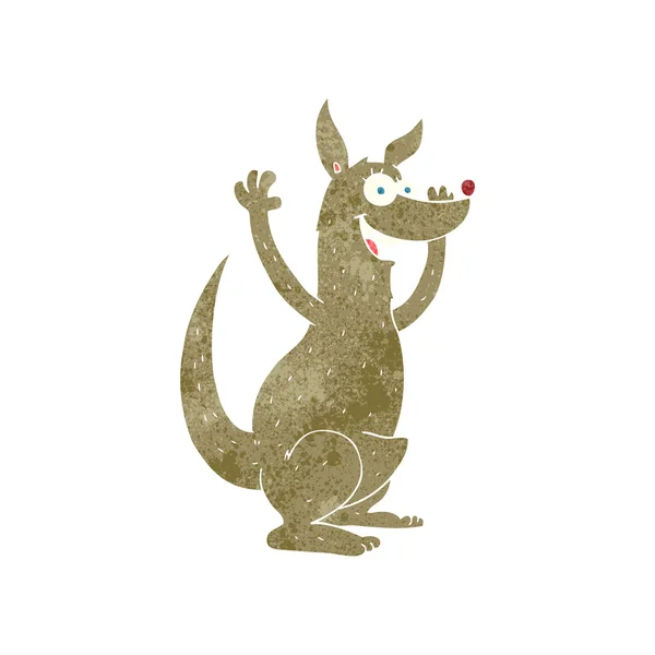 Ретро-мультяшный кенгуру — стоковый вектор