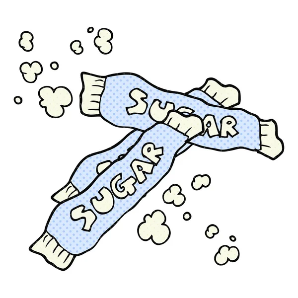 Pacotes de desenhos animados de açúcar — Vetor de Stock