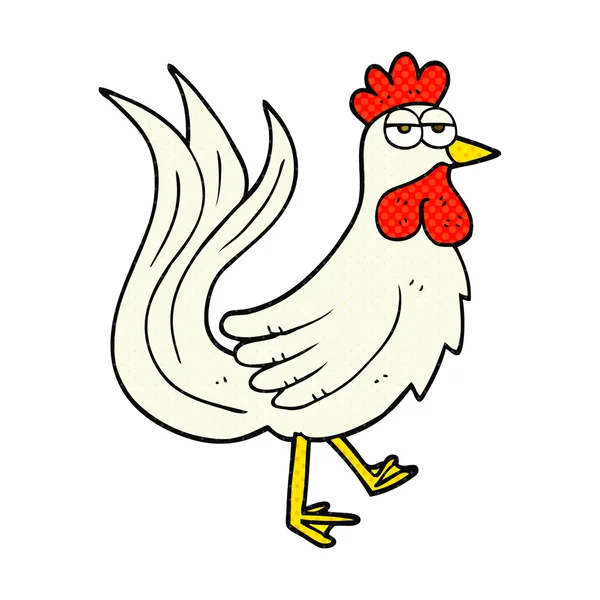 Comic book style cartoon cock — Stock Vector