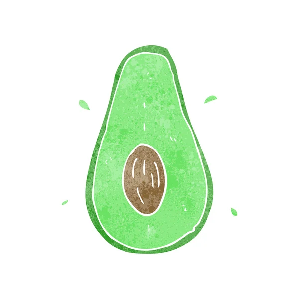 Retro cartoon avocado — Stock Vector