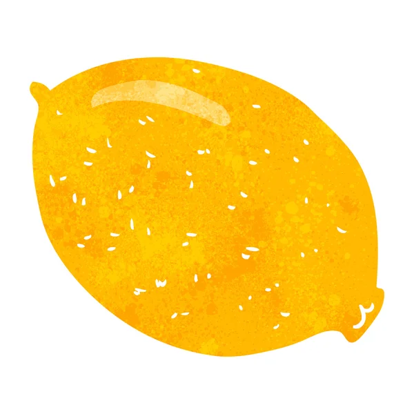 Retro rajzfilm citrom — Stock Vector