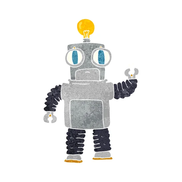 Retro cartoon robot — Stock Vector