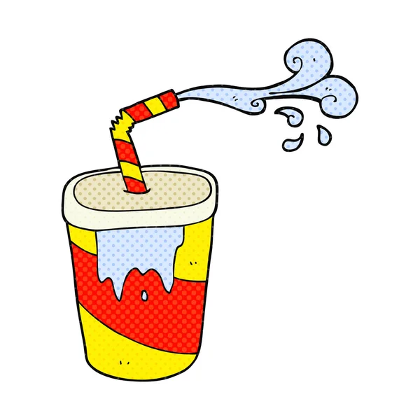 Comic book stijl cartoon soda — Stockvector