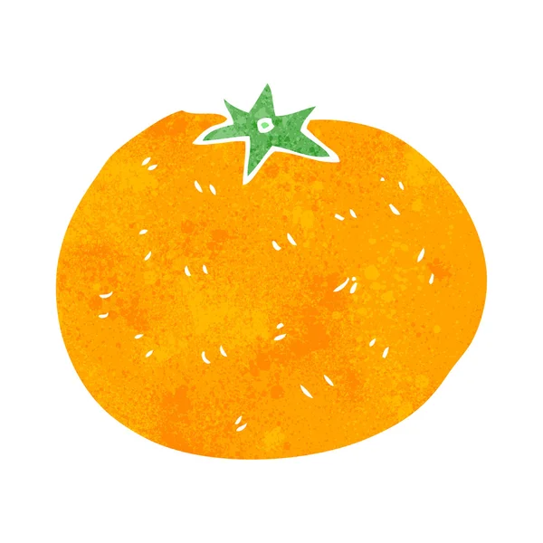 Retro dibujos animados naranja — Vector de stock