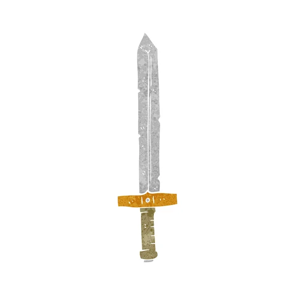 Ретрографический меч — стоковый вектор