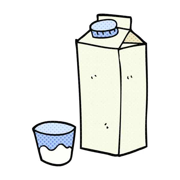 Carton de lait de dessin animé — Image vectorielle