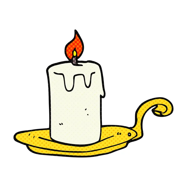 Lámpara de vela de dibujos animados — Vector de stock