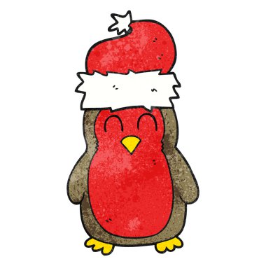 dokulu karikatür Noel robin