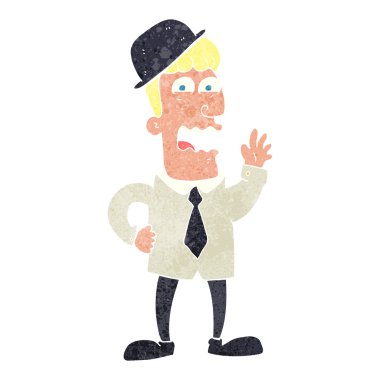 Retro karikatür işadamı