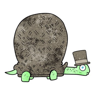 dokulu karikatür kaplumbağa