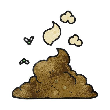 kaka yığını buğulaması dokulu çizgi film