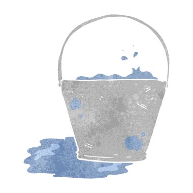 Retro karikatür kova su