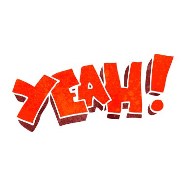 Evet! Retro karikatür Not