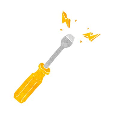 Retro karikatür tornavida