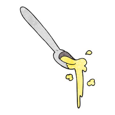 dokulu karikatür kaşık