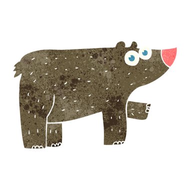 Retro karikatür ayı