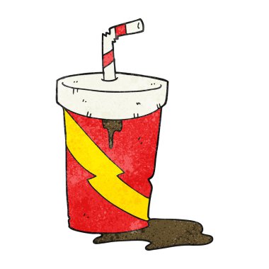 dokulu karikatür abur cubur cola içecek