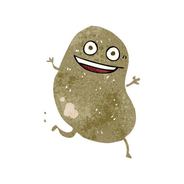 çalışan retro karikatür patates