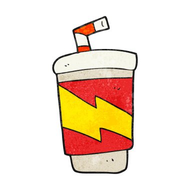 dokulu karikatür soda içecek