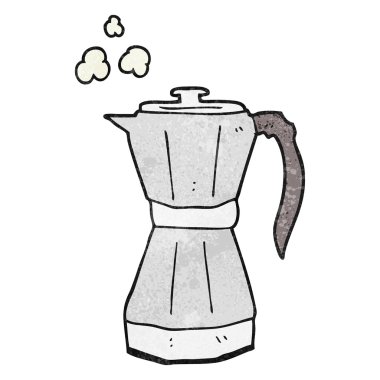 dokulu karikatür borulu espresso makinesi