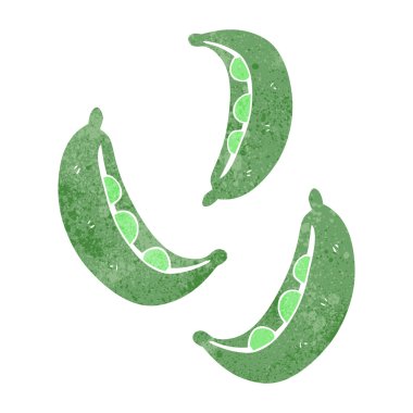 Retro karikatür bezelye