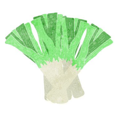 Retro karikatür pırasa