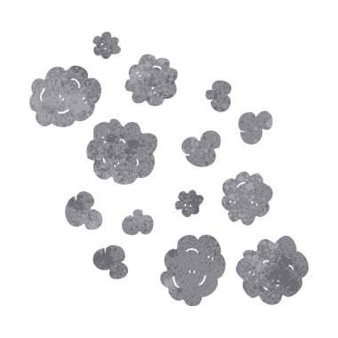 Retro karikatür duman bulutları