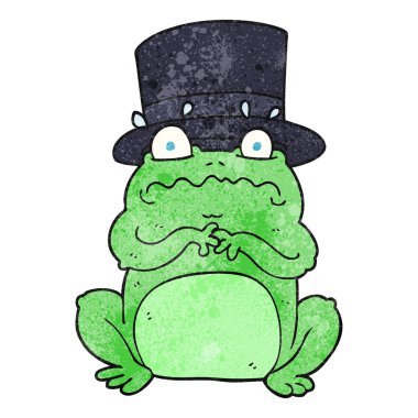 dokulu karikatür zengin kurbağa